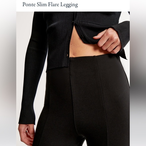 Abercrombie & Fitch • Black Ponte Slim Flare Legging Pant (M) *NWT* - Picture 7 of 10